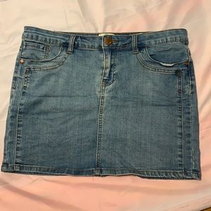 Denim mini skirt